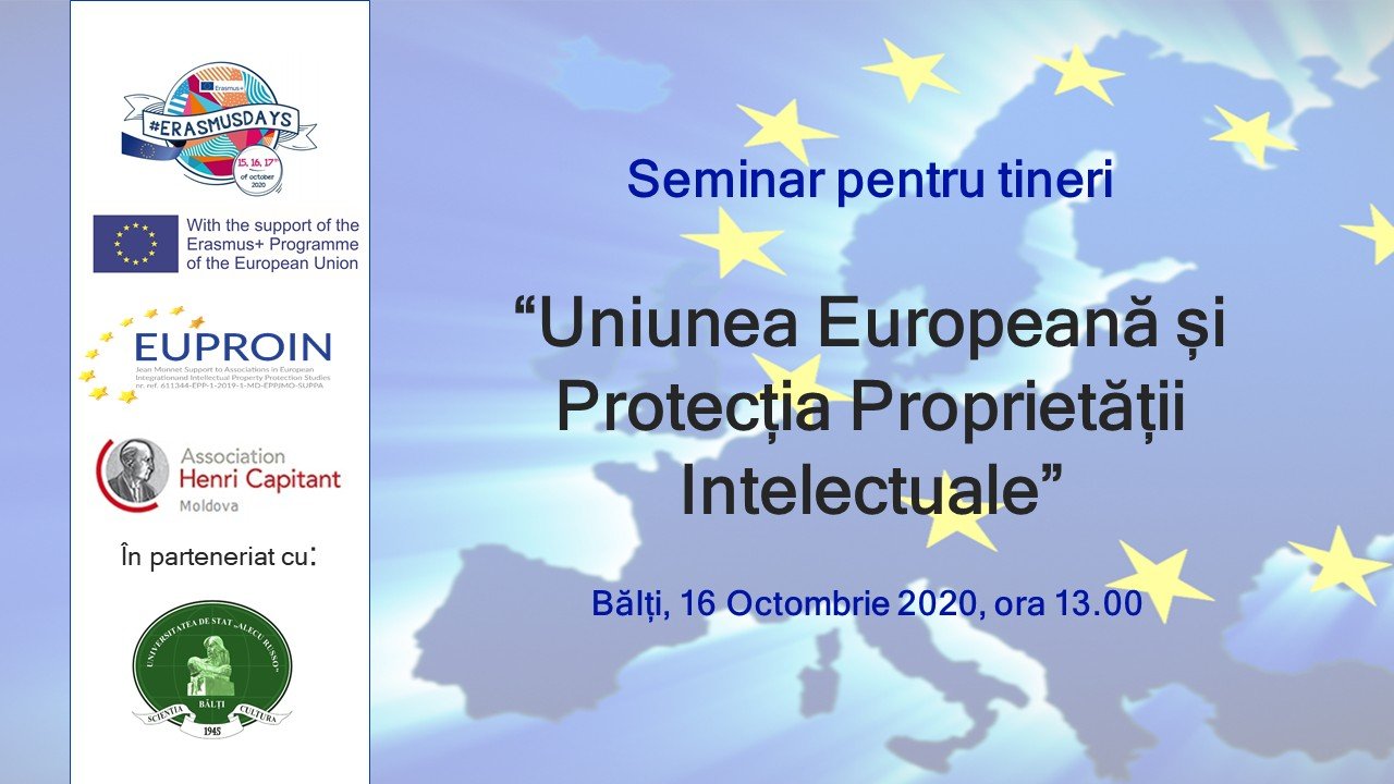 Training pentru tineri în domeniul proprietății intelectuale (Balti)