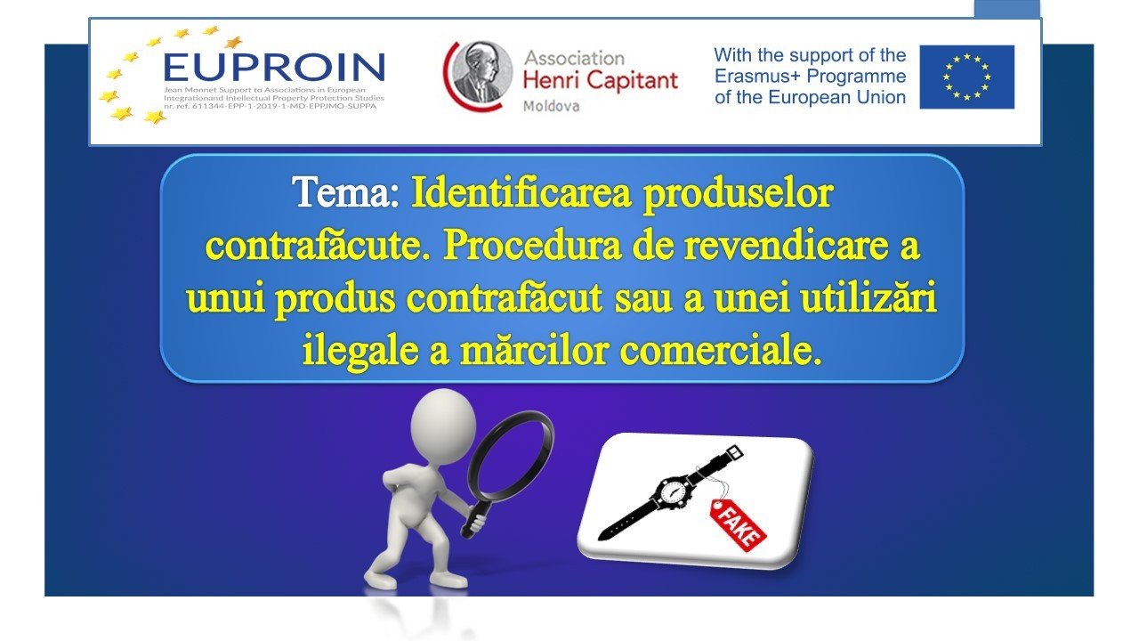 Procedure for Claiming a Counterfeit Product or Illegal Use of Trademarks Identification of Counterfeit Products