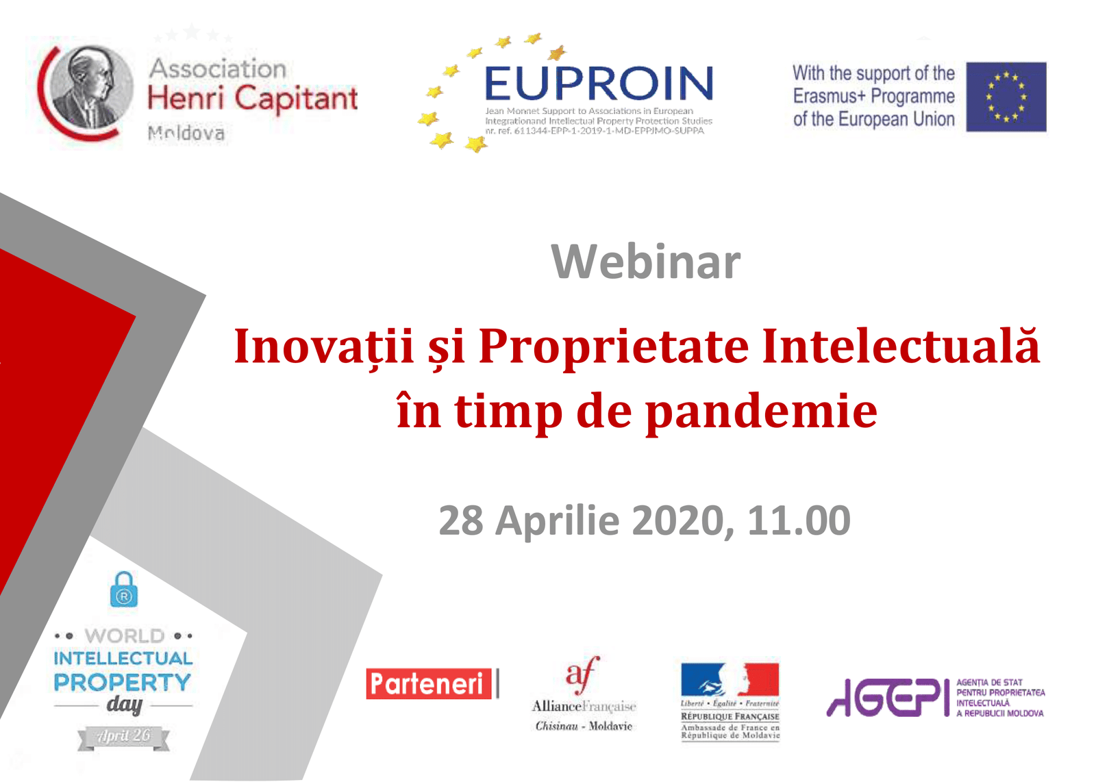 Masa Rotundă “Ziua mondială a Proprietății Intelectuale” – 28 Aprilie 2020