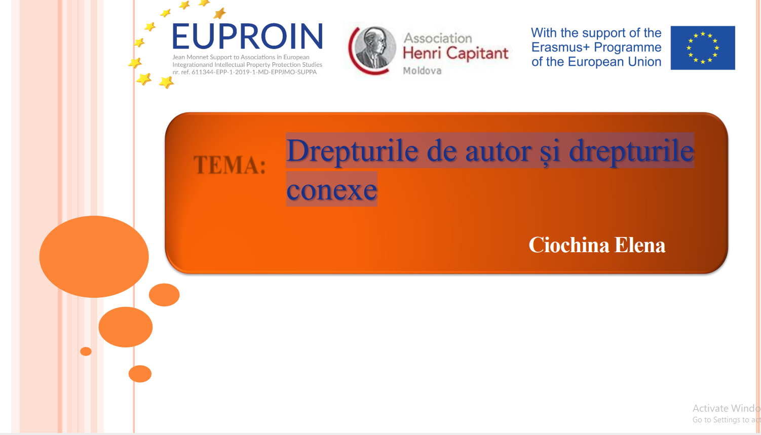 Drepturile De Autor si Drepturile Conexe